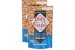 Dot's Homestyle Pretzels 18 Ounce Family Size Southwest Seasoned Pretzel Twists (2 Pack)