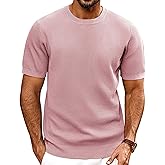 PJ PAUL JONES Mens T-Shirts Knit Short Sleeve Crewneck Shirt Casual Textured Pullover Tees