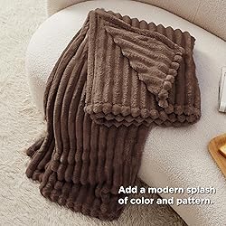 Bedsure GentleSoft Fondue Fudge Fleece Blanket for