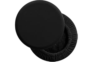 LUSHVIDA Round Bar Stool Covers - Super Soft and Washable Elastic Stool Cushion Slipcover for Dia.14-16" Chair, Set of 2