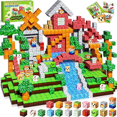 COOLJOYA Magnetic Blocks 108 Piece Set 20 Colors STEM Montessori Building Toys