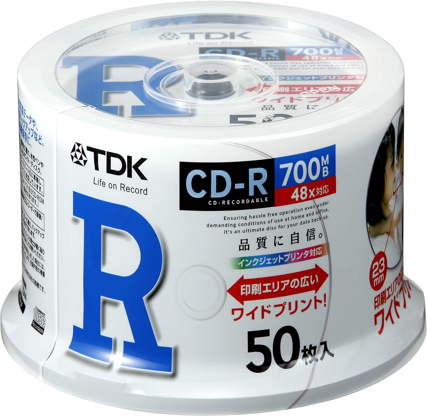 ポイント10倍 Tdk データ用cd R 1回記録用 700mb 48倍速 インデックス ディスクシリーズ 50枚スピンドル Cd R80tx50pa 最安 Smartfin Biz