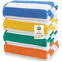 Amazon.com: Utopia Towels 4 Pack Cabana Stripe Beach Towel