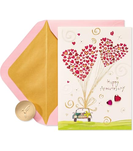 Paperlink 'Mum And Dad' Anniversary Karte - Kaninchen-Design Mit Goldfolie