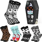 Disney Socks Valentines Day Gifts for Women, Wife, Girlfriend, 5 or 6 Pack, US Size 4‑9, Soft and Breathable Novelty Socks