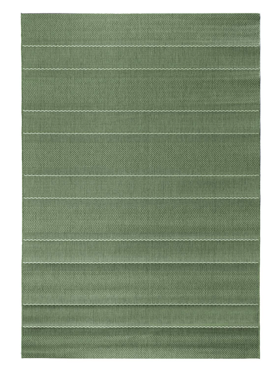 Hanse Home Sunshine Indoor and Outdoor Area Rug Fürth 80 x 200 cm - Flat Weave Weatherproof Modern Design for Balcony Patio Conservatory Kitchen Dining Room Bathroom Living Room - Green