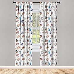 Lunarable Alice in Wonderland Curtains, Cupcakes