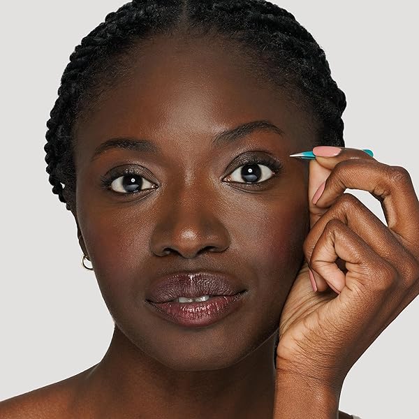 TWEEZERMAN MAJESTIC TURQUOISE MICRO MINI SLANT & POINT TWEEZER SET – EYEBROW TWEEZERS FOR WOMEN AND MEN