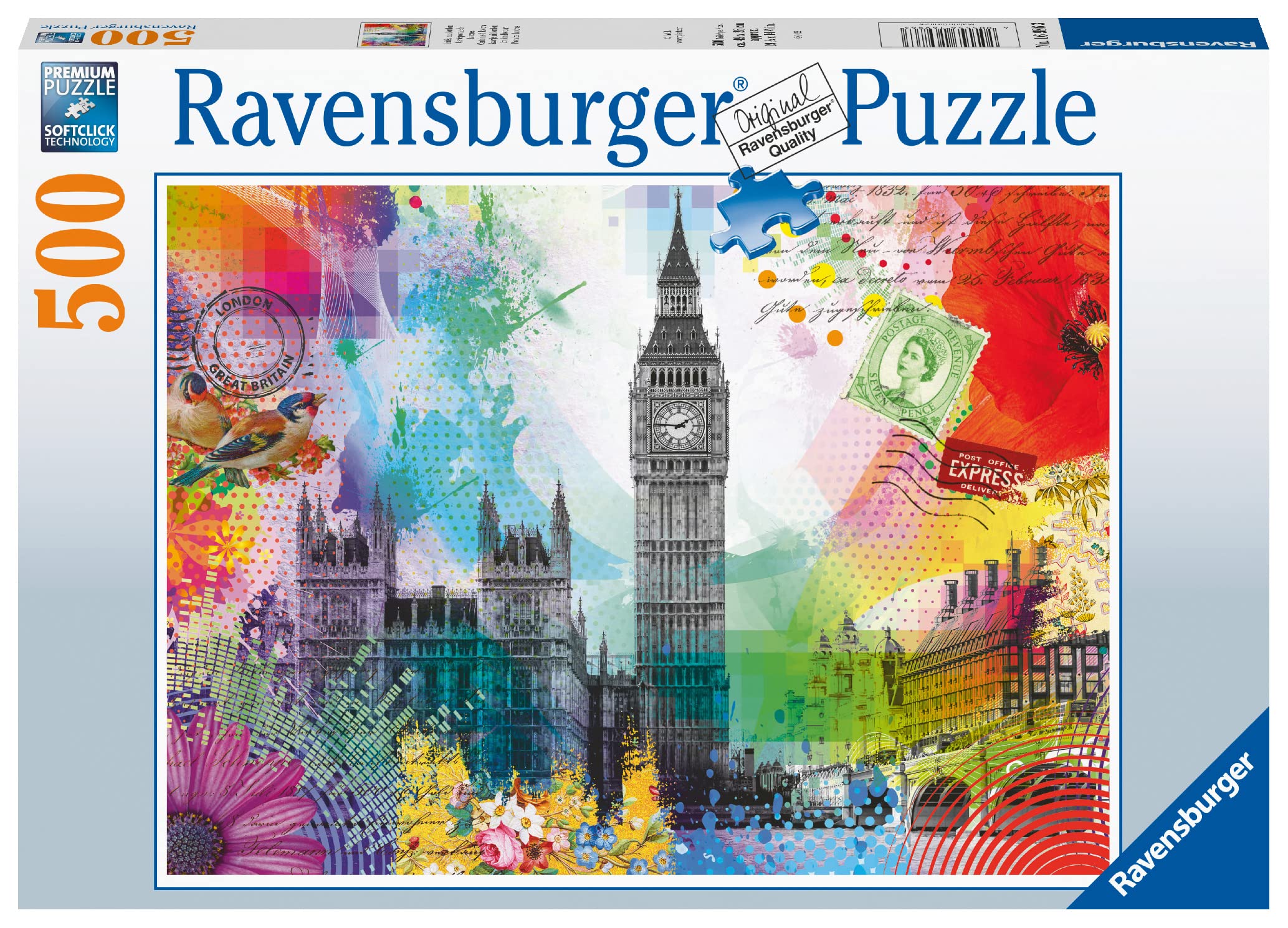 Ravensburger London Postcard 500 Piece Jigsaw Puzzle for Adults & Kids Age 10 Years Up