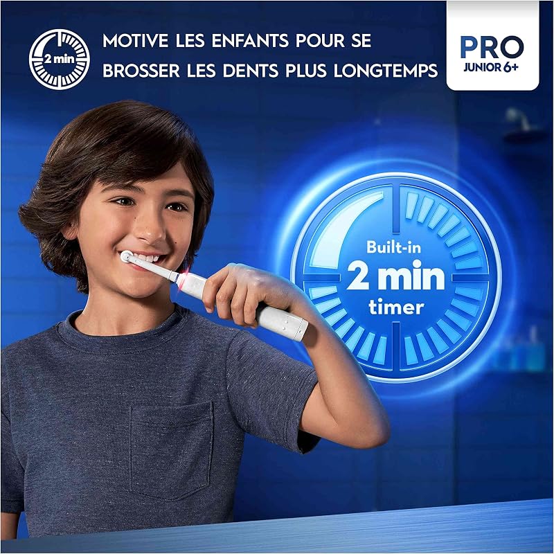 Pro Junior Brosse à Dents Électrique Star Wars Pour Enfants De 6 Ans Et Plus, Brossage Doux, 2 Brossettes Rondes De Recharge, 1 Chargeur, Minuteur et Vibrations, Batterie Rechargeable