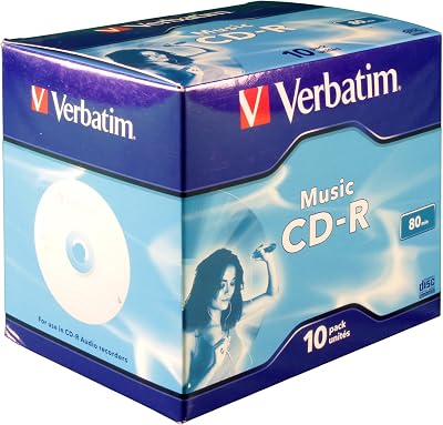 Verbatim 43365 CD-R 700MB 80min Music Audio Disc 10 Pack