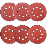 60Pcs Sanding Discs 5 Inch 8 Holes, 1000/800/600/400/320/240 Grit Sandpaper for Random Orbital Sander