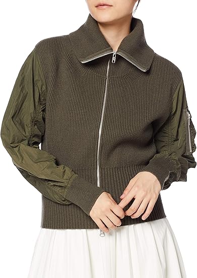 Amazon ファーファー Ma 1型カーディガン Rwnt4057 レディース Kki 日本 F Free サイズ カーディガン ボレロ 通販