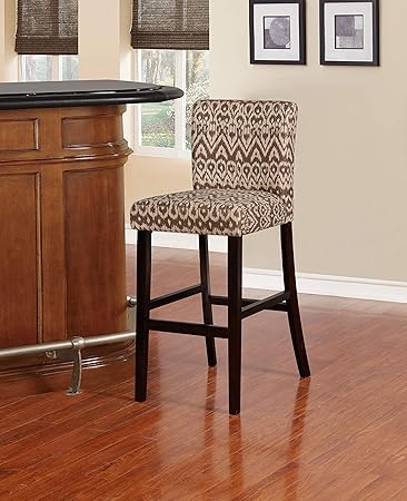 Amazon Com Linon Mller Ikat Coconut Bar Stool Kitchen Dining