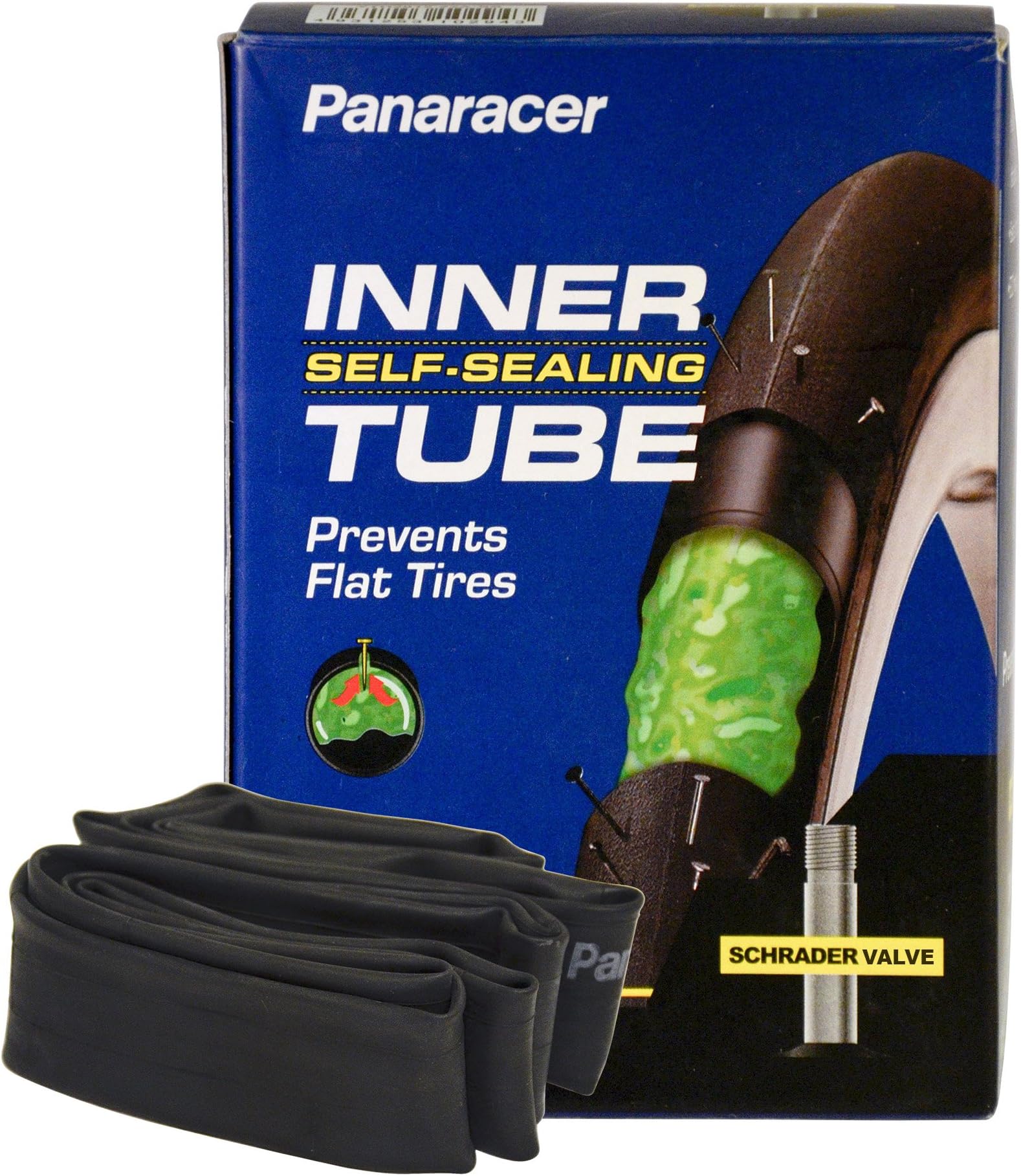 Panaracer Self-Sealing Bicycle Tubes, Presta Valve, many different sizes, 33-40-48-60 mm valves, single or two pack