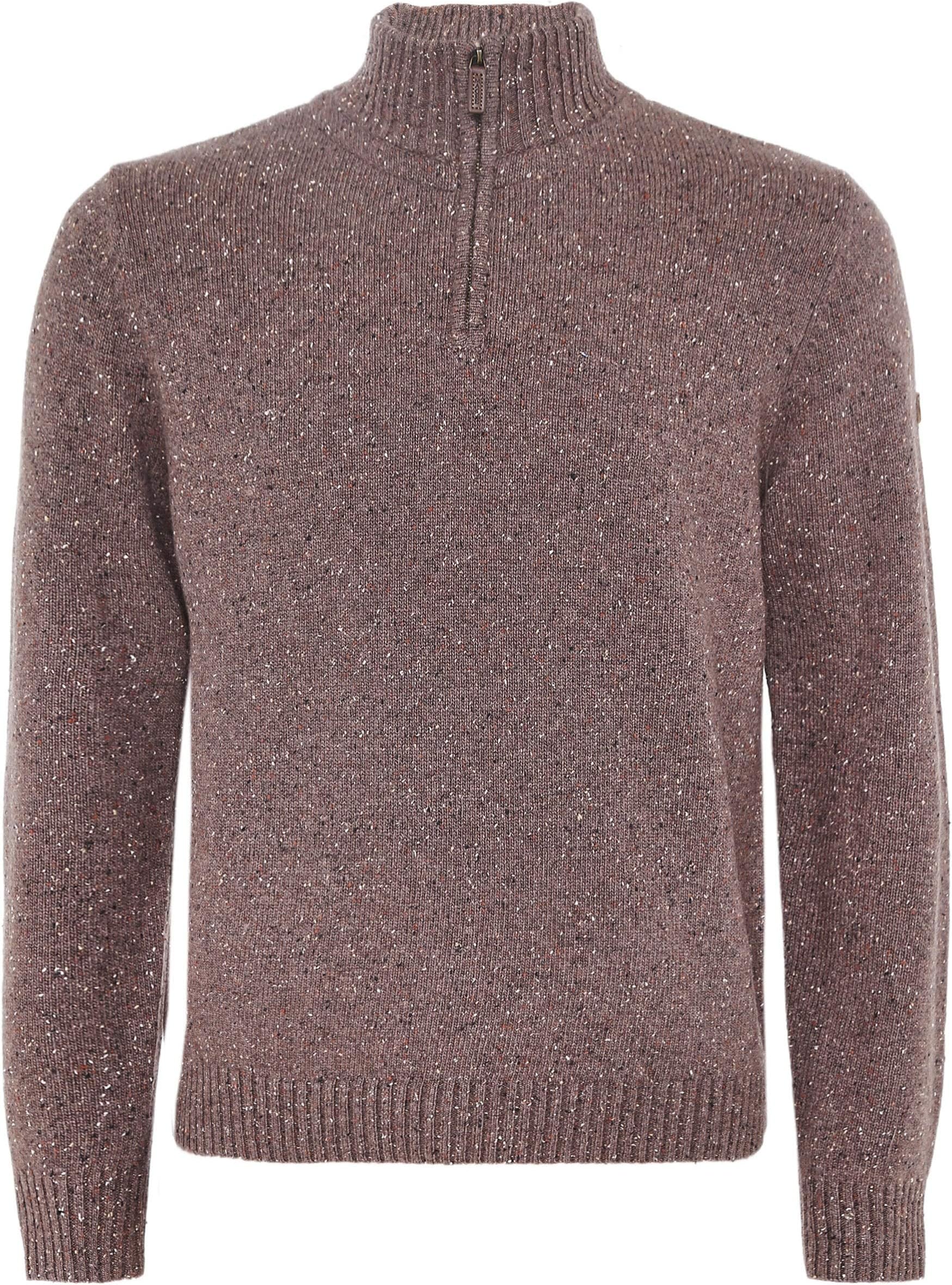Magee Men's Lambswool Blend Half-Zip Tamur Jumper Taupe