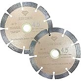 (2-PCS) ALSKAR DIAMOND 4-1/2 inch Dry or Wet Cutting General Purpose Power Saw Segmented Diamond Blades for Concrete Stone Brick Masonry (4 1/2" - 2 pcs)