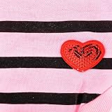 Zunea Small Dog Shirt Striped Love Heart Sequin Tee Soft Cotton S view 5