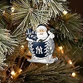 FOCO - MLB 4" Baseball Sleigh Resin Xmas Christmas Holiday Tree Hanging Ornament (New York Yankees)