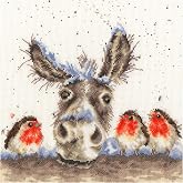Bothy Threads The Home of Happy Stitching Christmas Donkey Counted Cross Stitch Kit 26x26cm XHD39 Multicoloured