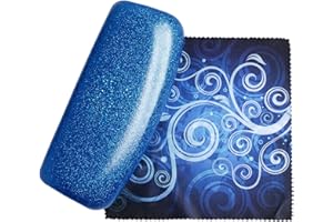 SPUNKYsoul Eye Glasses Case Girl Sparkle Smooth Glitter Hard Shell Eyeglass for Women