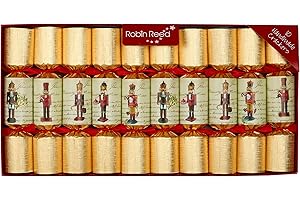 Robin Reed 10 x 8.5 Handmade Christmas Crackers - Nutcracker on Gold