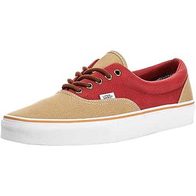 vans era khaki red