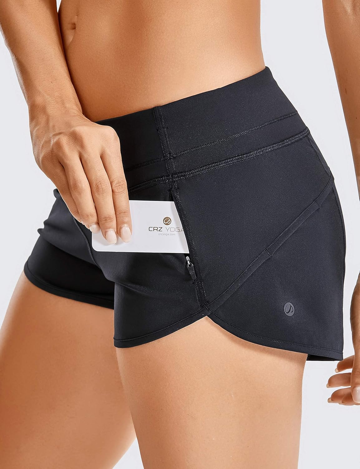 CRZ YOGA Women's Quick-Dry Workout Sports Active Running Shorts - 2.5 Inches: Clothing