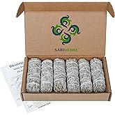 White Sage Smudge Sticks - 6 - 4" Sage Bundles - Perfect Sage Stick Smudge Sticks Smudging Kit Replenishment