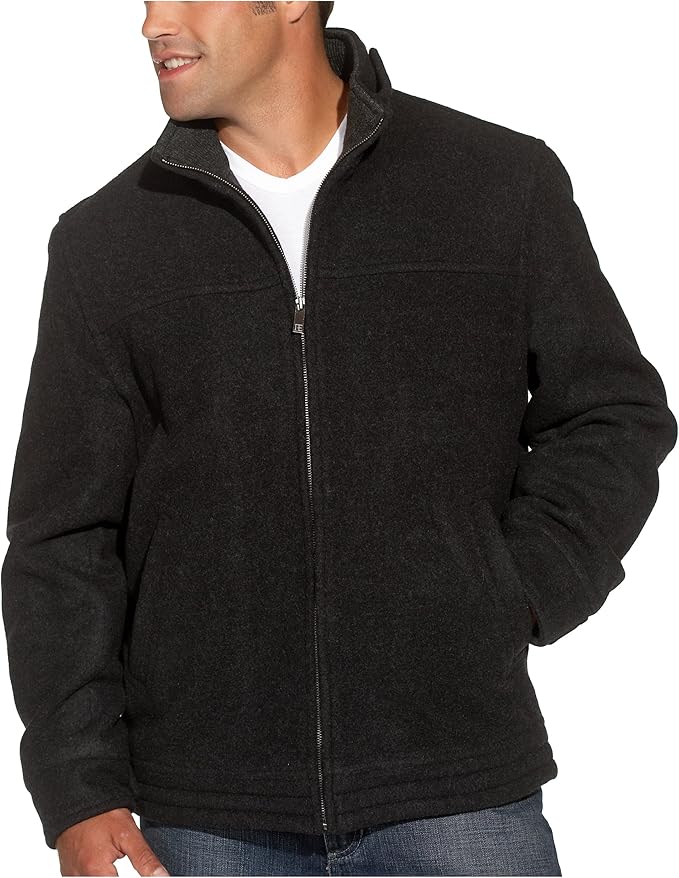 Aberdeen Sportswear Men's Wool Cashmere Hipster Coat, Charcoal, XX