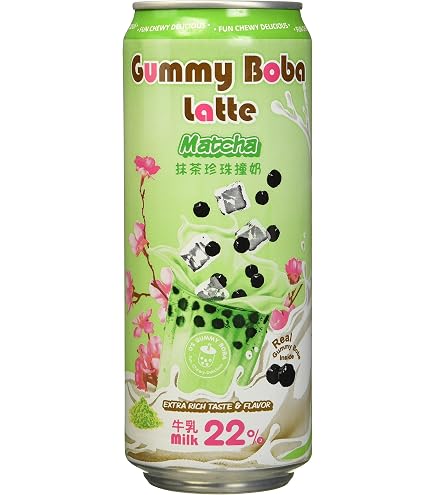 Amazon.com : O's Bubble Gummy Boba Latte Canned Bubble Tea Drink