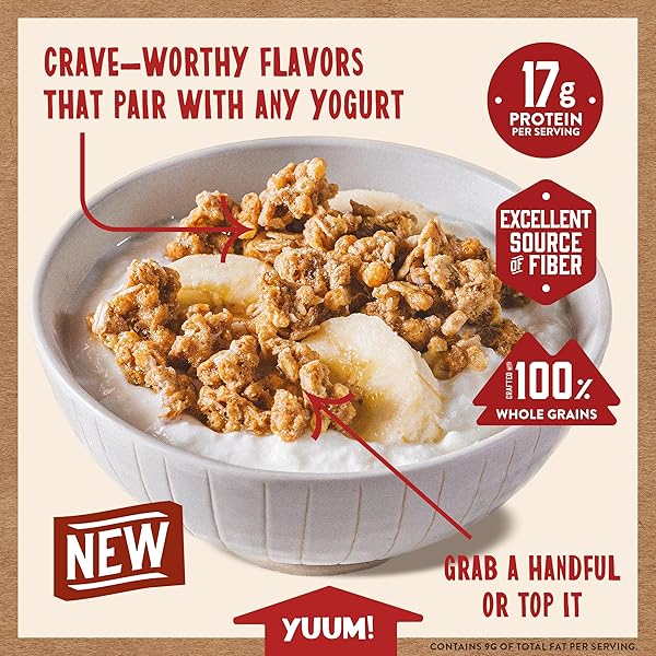 KODIAK CAKES GRANOLA POUCH, COOKIE BUTTER, HIGH PROTEIN, 100% WHOLE GRAINS (PACK OF 5 POUCHES)