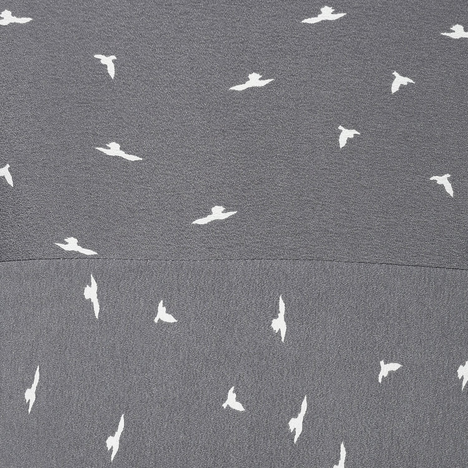 ives straight grey polyester animal print printed casual kurti for women