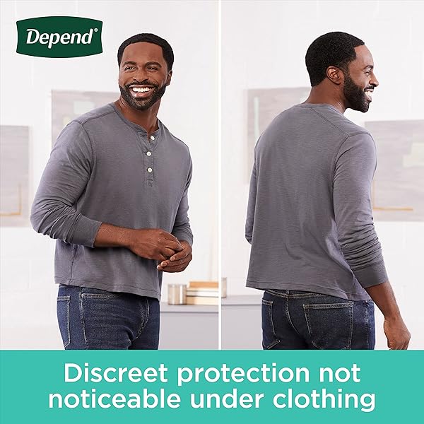 DEPEND FRESH PROTECTION ADULT INCONTINENCE UNDERWEAR FOR MEN, DISPOSABLE, MAXIMUM, EXTRA-LARGE, GREY, 26 COUNT, PACKAGING MAY VARY