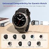 RUXELY USB C to Garmin Watch Charger Adapter 4 Pack for Fenix Forerunner Venu view 6