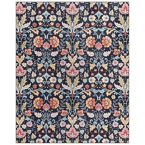 Gertmenian Indoor Boho Area Rug - 8x10 Large, Non Slip, Super Strong, Ideal for High Traffic Areas in Bedroom, Living Room, Kitchen - Verner, Multi, 24626