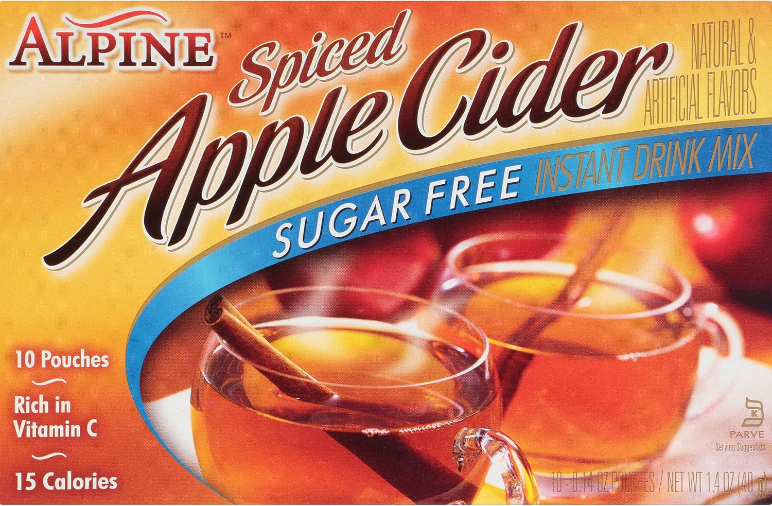 Alpine Spiced Apple Cider Sugar Free Instant Drink Mix 1 68 Ounce Pouches Pack Of 12 Amazon Ca Grocery
