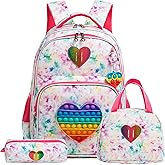 Backpack for Girls Elementary Preschool Kids Lunch Box for School