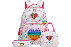 MEETBELIFY Backpack for Girls Elementary Preschool Kids Lunch Box for School
