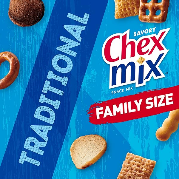 CHEX MIX TRADITIONAL SAVORY SNACK MIX, FAMILY SIZE, 13.5 OZ