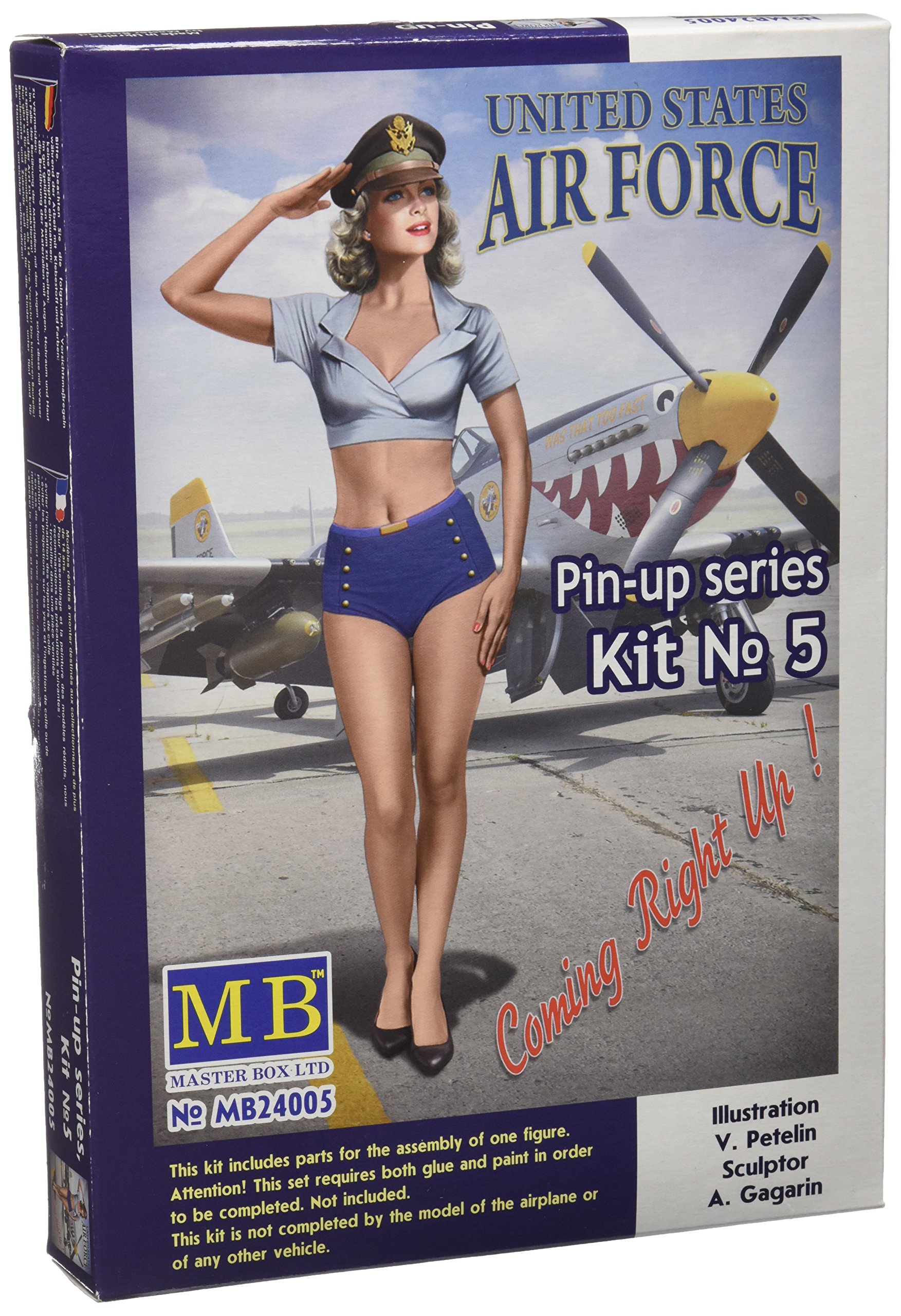 Masterbox 1:24 Scale Pin-up series, Kit No. 5 Patty Construction Set (Grey)