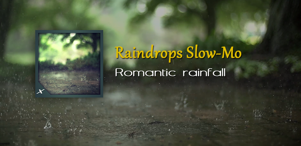 Raindrops Slow-Mo - Romantic Rainfall