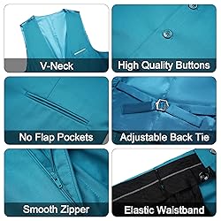 MAGE MALE Men's 3 Pieces Suit Elegant Solid One