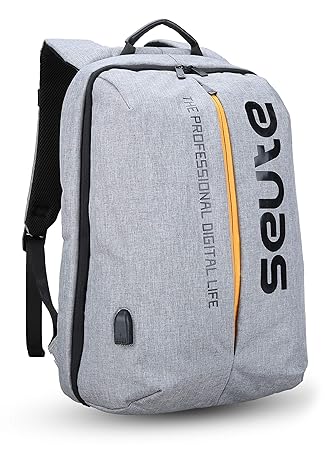 Seute Nylon 22 Ltr Grey Laptop Backpack