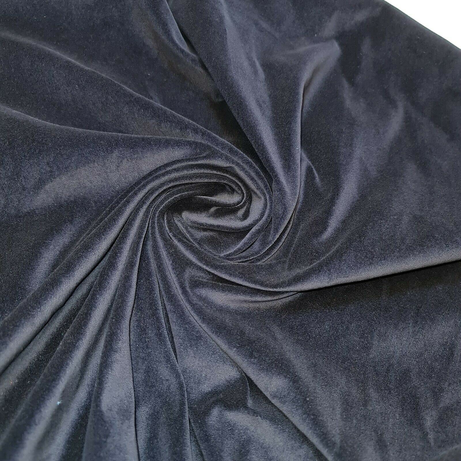 Luxurious Soft 100% Cotton Velvet Dress Craft Fabric Material Suitable for Home Decor, Curtains, Upholstery & More 58" - 150 cm Wide Sold As 1 Meter Pre - Cut Lengths (Wine)