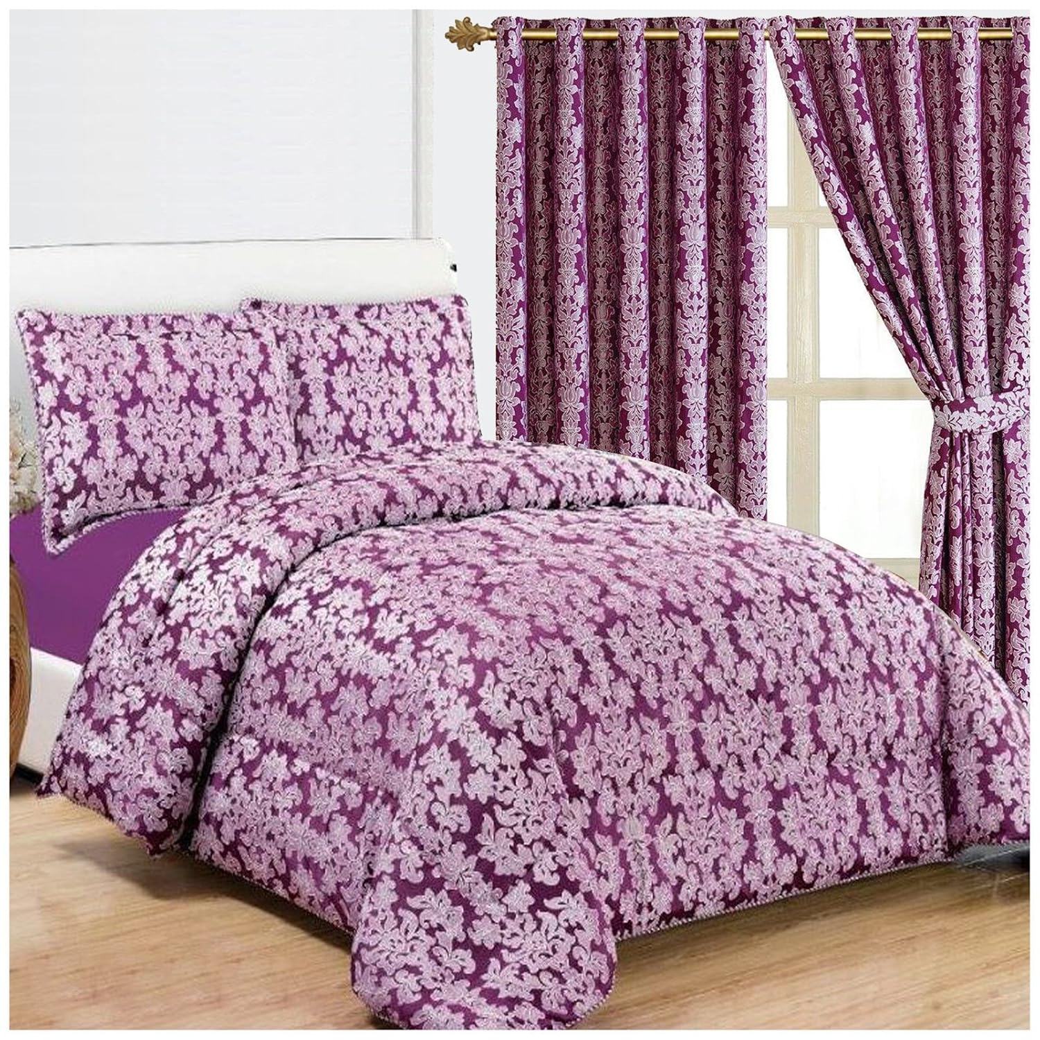 Luxurious Cream 3Pcs Quilted Jacquard Bedspread Super King Size eBay