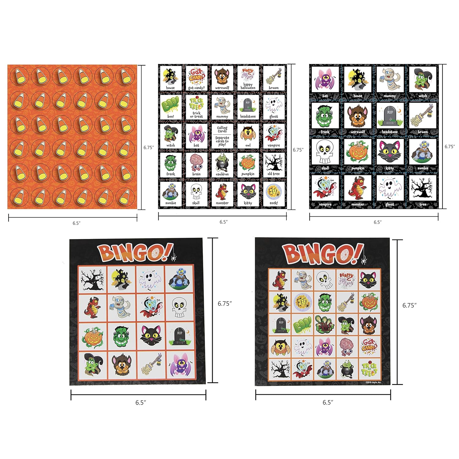 Children's Party Supplies 16 Players for Halloween Party Card Games  Halloween Party Favors Supplies JOYIN 32 Halloween Bingo Game Cards Trick  or Treating Family Activity Joyin Inc School Classroom Games 4x4 &