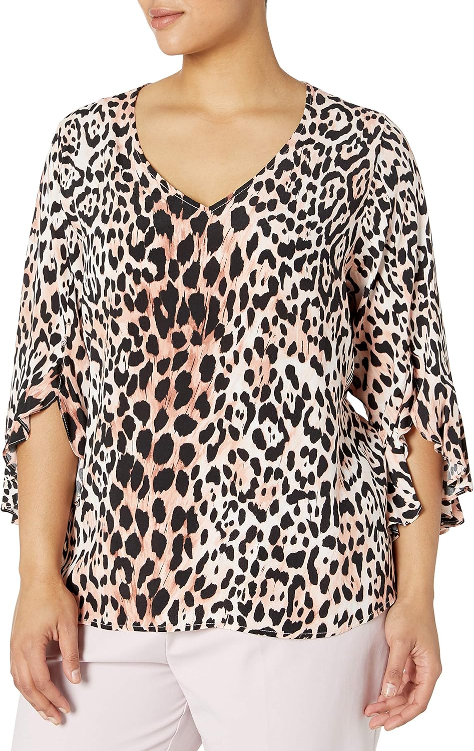 karen kane ruffle sleeve top