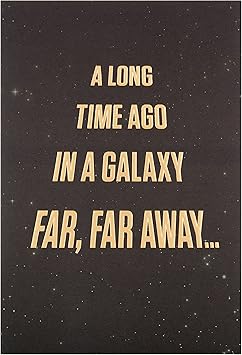 Amazon Com Hallmark Star Wars Birthday Card Galaxy Far Far Away Medium Office Products