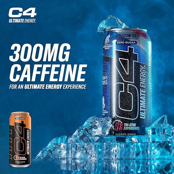 CELLUCOR C4 ULTIMATE | PRE WORKOUT SUGAR FREE ENERGY DRINK | TRI-STIM EXPERIENCE WITH 300MG CAFFEINE + TEACRINE + DYNAMINE | ORANGE CREAM| 16OZ (PACK OF 12)